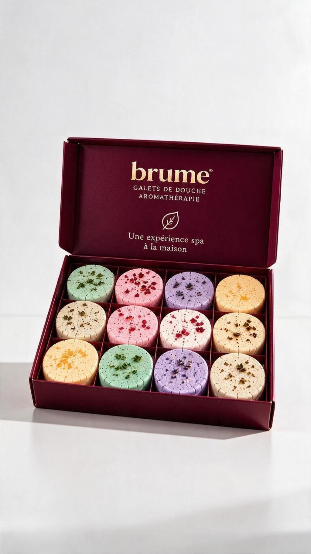 Coffret Brume — 12 galets de douche aromathérapie